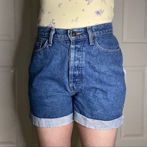 High Waisted Denim Express Shorts